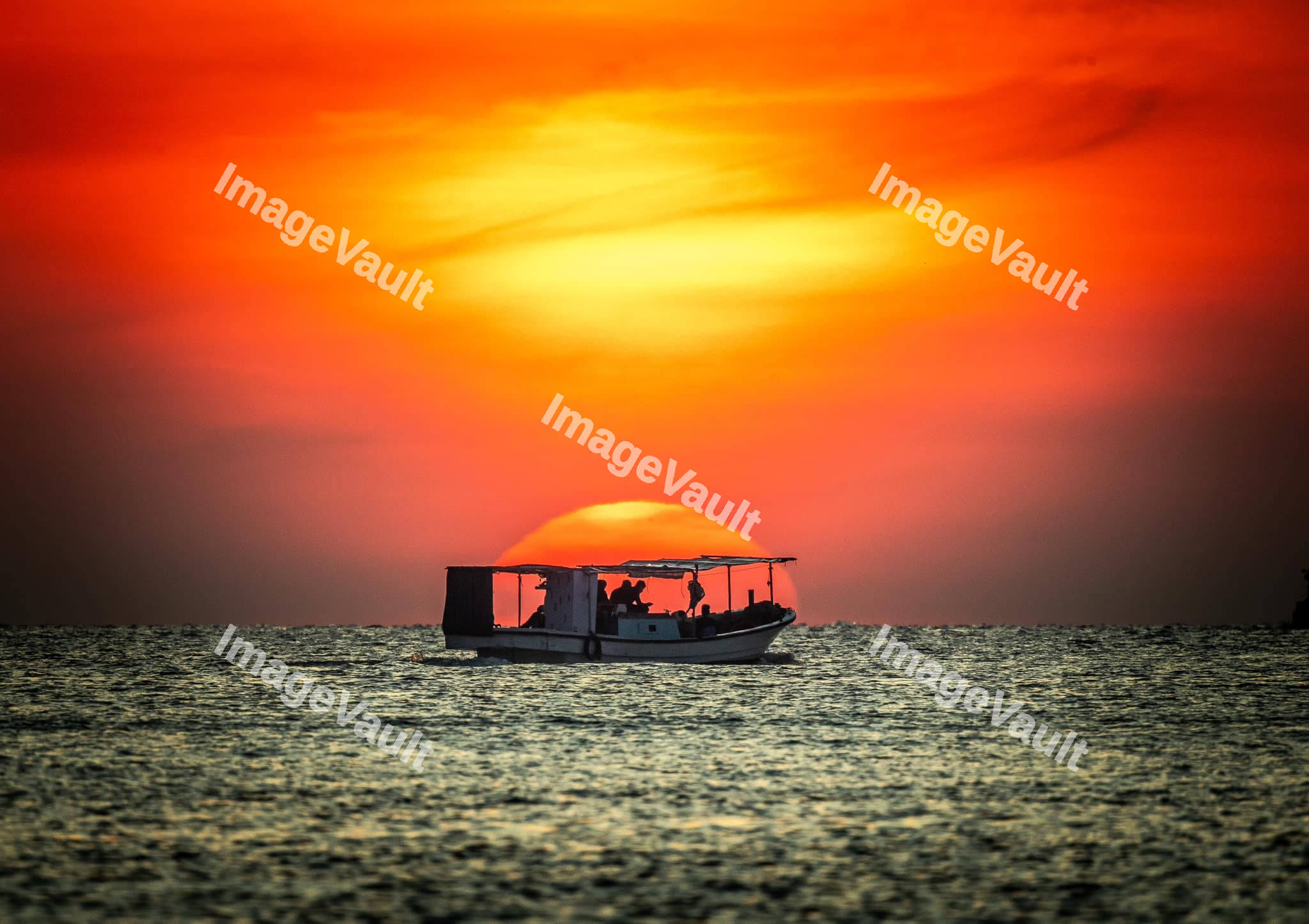 Boat in early Sunset